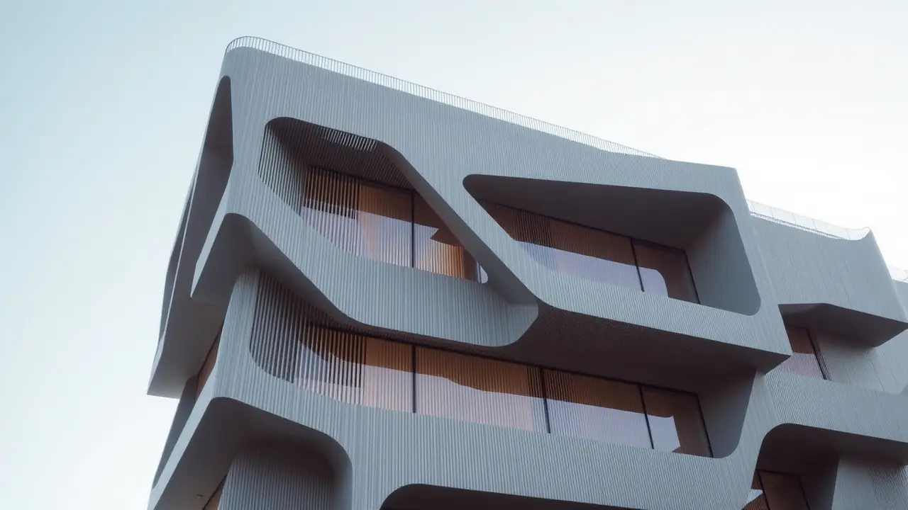 AXIOM Automated multi-axis structural louver panel mechanics installation view